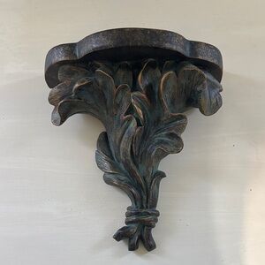 Wall Shelf Brown with Green/Copper Tones